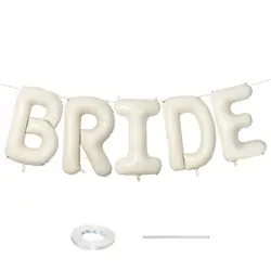 Large Cream BRIDE Letter Balloons BRIDE Mylar Foil Nude Balloon for Valentine's Day Anniversary Wedding Party Decorations