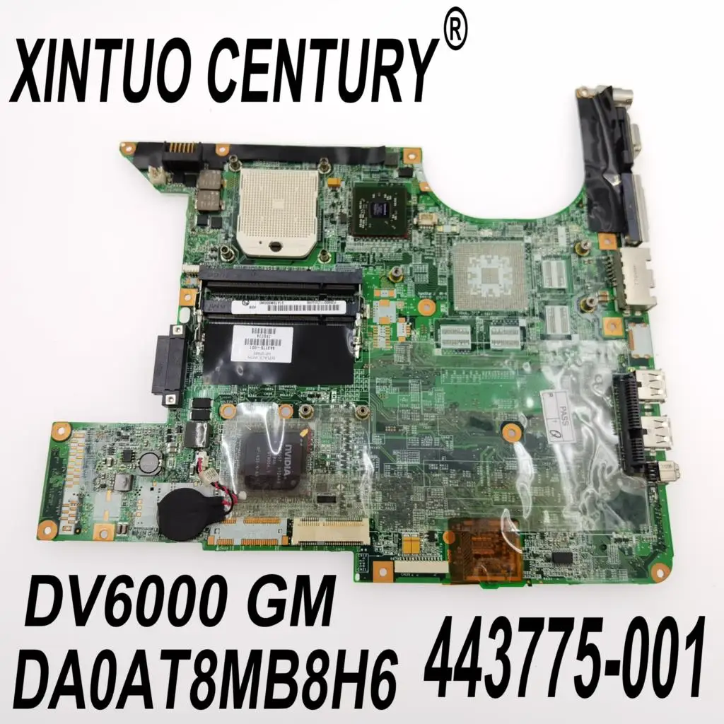 443775-001 443775-601 For HP DV6000 DV6200 DV6300 DV6400 Laptop Motherboard DA0AT8MB8H6 G6150 DDR2 100% Test