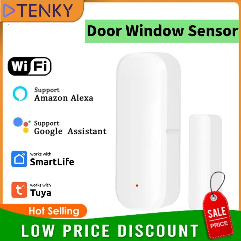 

1-10Pcs Tuya Smart WiFi Door Window Sensor Wireless Door Open / Closed Detector Independent Magnetic Sensor Via Alexa Google