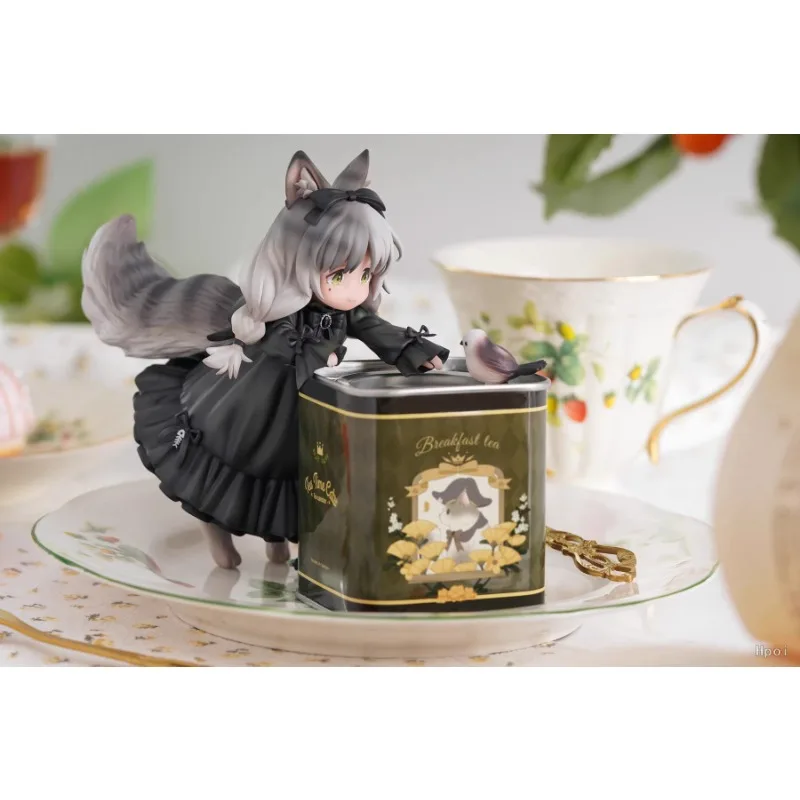 Original Genuine RIBOSE DLC STAR TEA TIME CATS TEA CANISTER 13cm Authentic Action Character Model Toy Collection Doll Gift