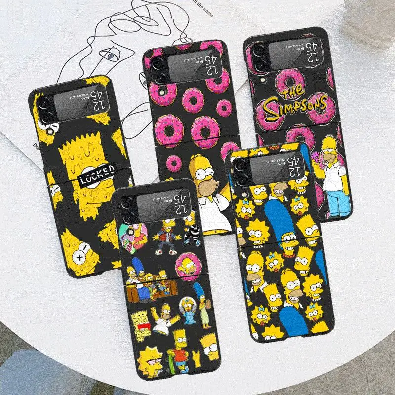 Os Simpsons Home Case para Samsung Galaxy Z Flip, Capa à Prova de Choque, PC rígido, Preto, 6.7 ", Z Flip, 4, 3, 5G