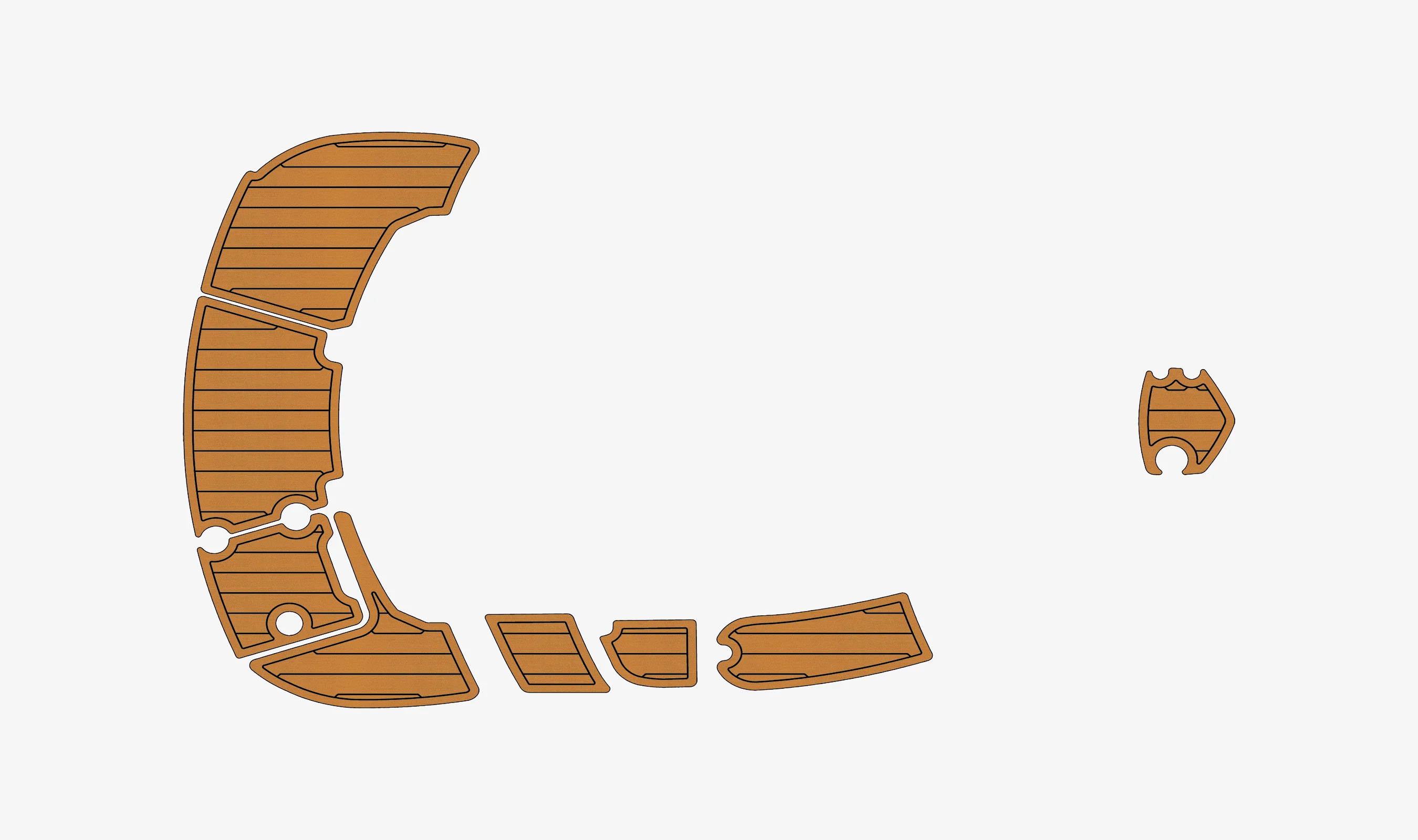 Non-Slip EVA Faux Teak Marine Mat Self-Adhesive 6mm Yacht Cockpit Pad for2001 Glastron GLS 215 Boat Decking Easy Install