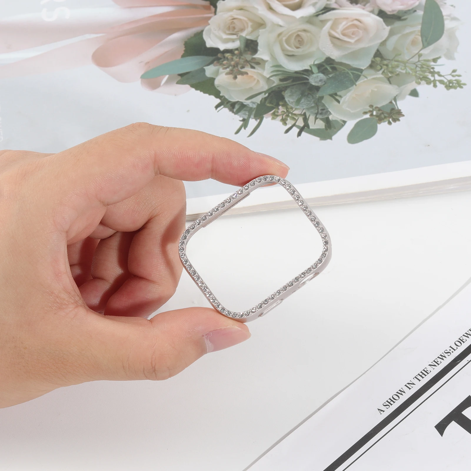 

Алмазный чехол для часов Huawei Fit 3, аксессуары, универсальный полый защитный бампер для ПК, рамка для часов huawei fit3, чехол