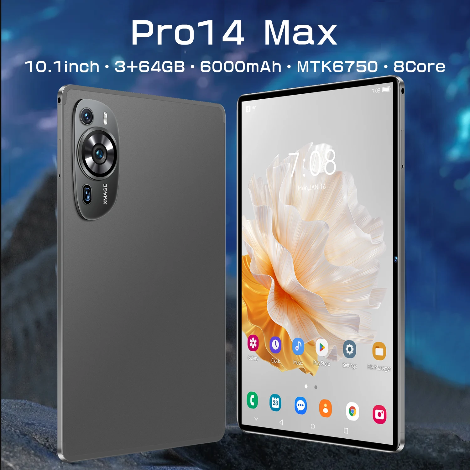 JDL Pro14 Max 10.1-inch Tablet PC 3+64GB 6000mAh Dual Cameras Dual SlM+Dedicated micro SD Card Slot Bluetooth Entertainment