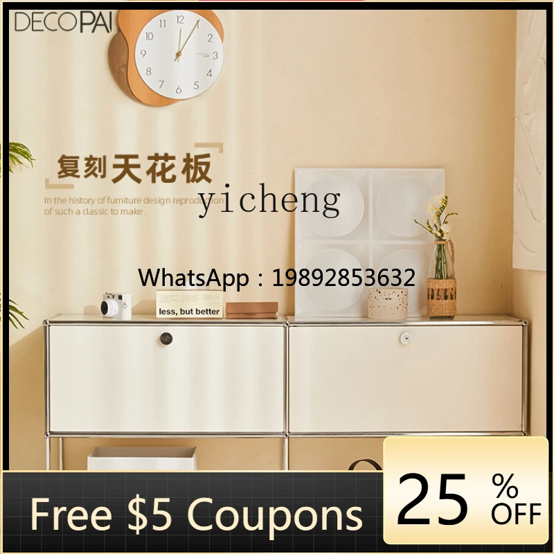 

AA module combination stainless steel chest cabinet, ancient side cabinet in living room, storage, retro home dining side