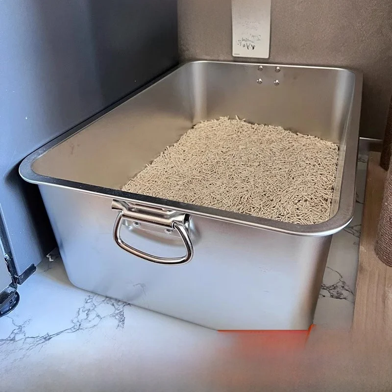 stainless-steel-litter-tray-with-handle-rectangular-deepened-square-box-chinese-style-dining-utensils-food-serving-tray
