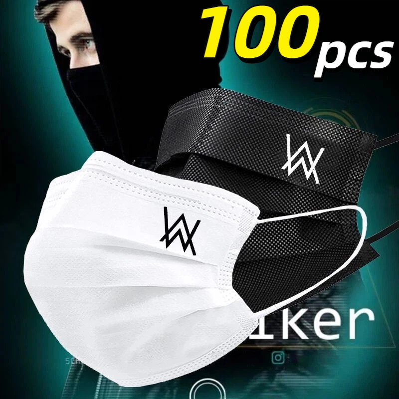 

100Pcs Celebrity-Style Masks! High-Quality 3D Black and White Disposable Masks, 3-Layer Comfortable and Breathable, Featuring Trendy and Fashionable Designs, Suitable for Outdoor Use, Home, Commuting, Office, School, Unisex (Non-Medical)