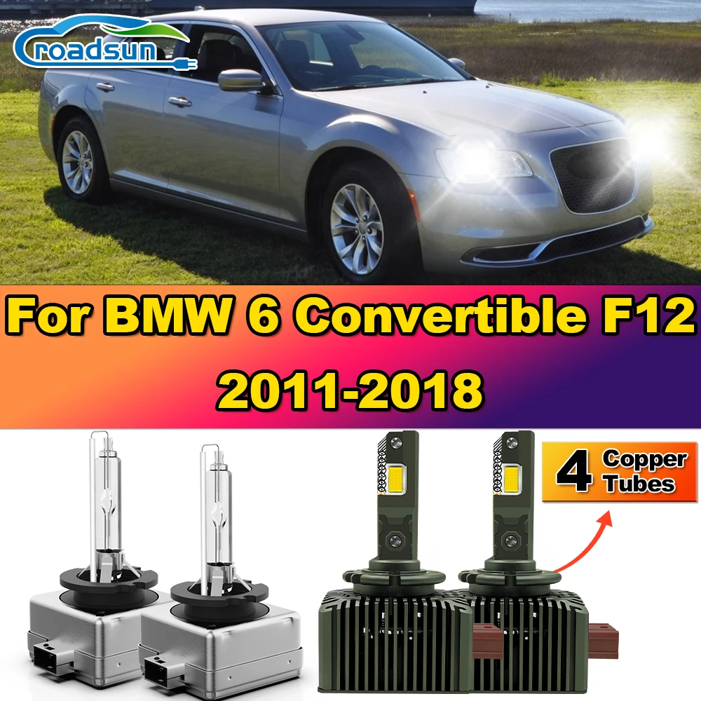 

120W LED Car Headlights 6000K Plug and Play High Power HID Xenon Lights 12V For BMW 6 Convertible F12 2011-2015 2016 2017 2018