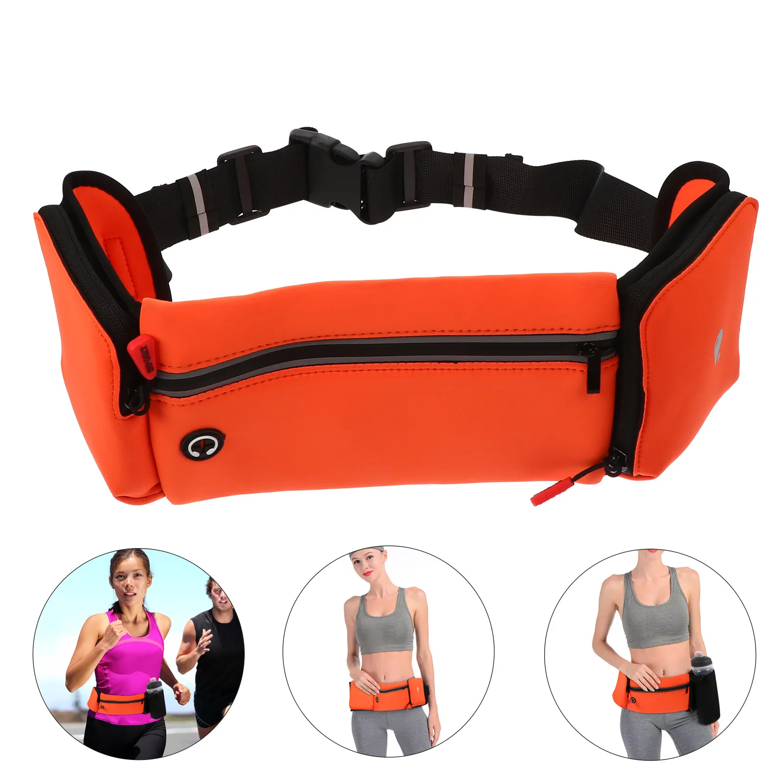 

Water Resistant Waist Pouch Big Capacity for Phone Water Bottle Running Belt Bag Fitness Walking Cycling Travel Use