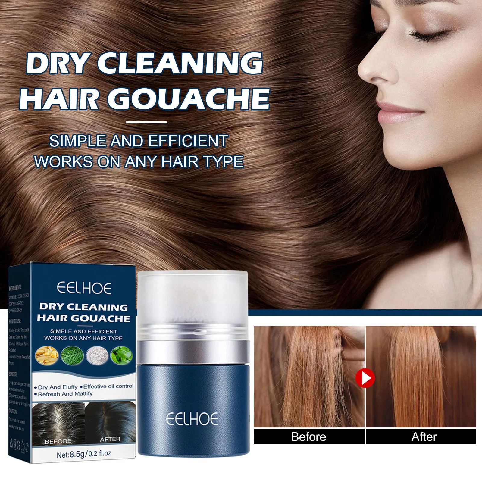 Natural e Vegan Aerossol Shampoo, Beleza Do Cabelo Seco, Tamanho Portátil Livre, Adequado Para Viagens De Negócios Baratos, Sustentável, Guache