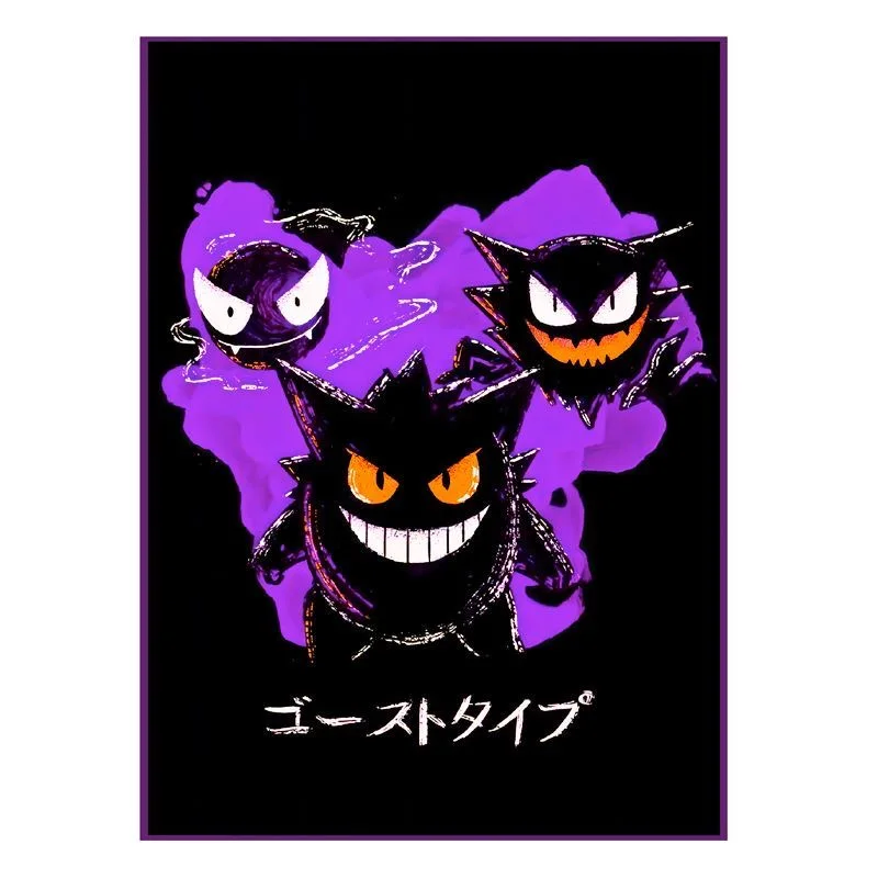 50PCS Game Card Sleeves Protection Transparent Playing  Protector Cards Folder Gengar  Case Holder Kids Toy