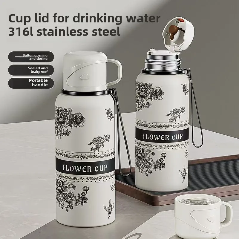 

Gardenia Thermos Cup for Girls Water Large Capacity High-value Portable Stainless Steel