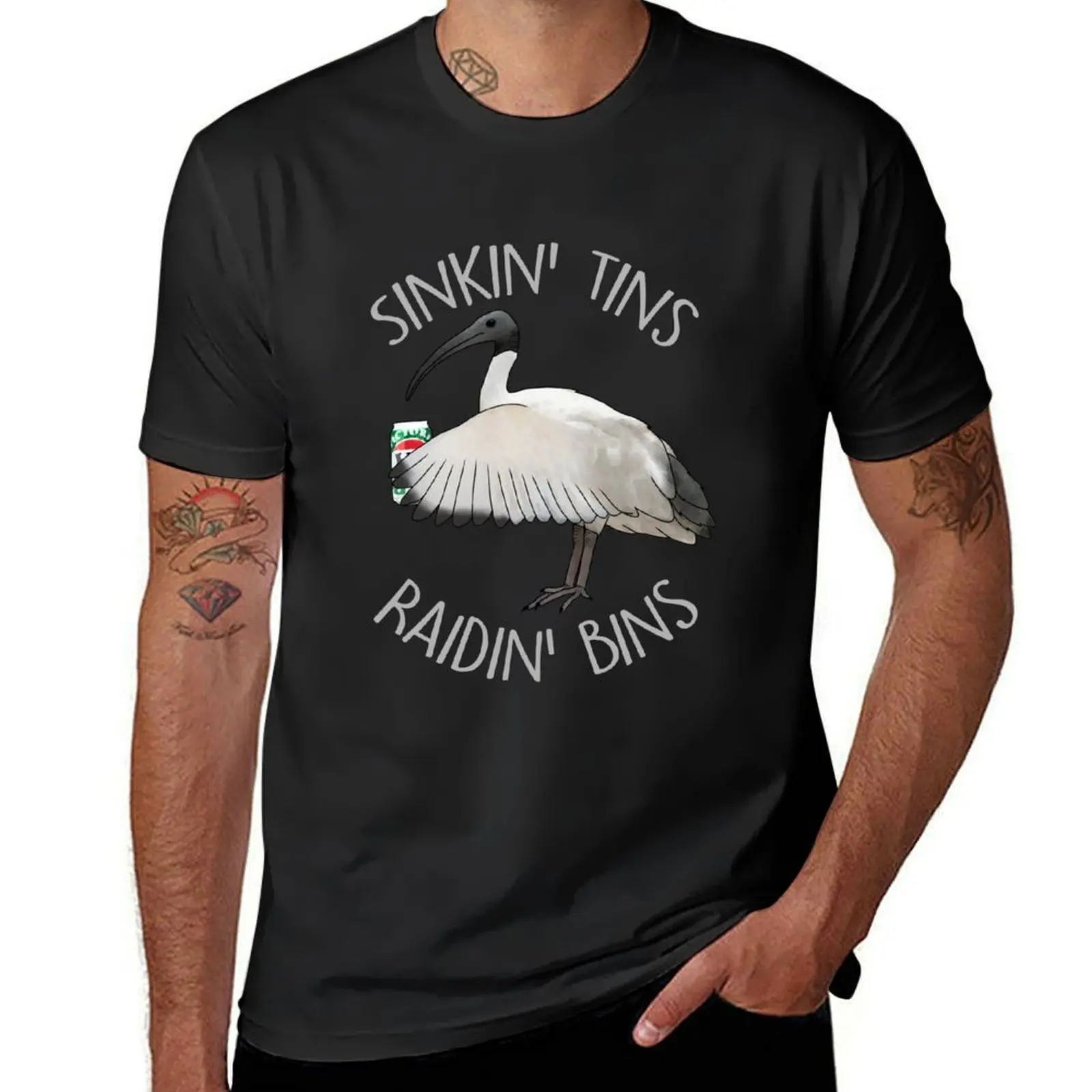 Sinkin' tins, raidin' bins T-Shirt customizeds blacks boys animal print shirts graphic tees men clothes