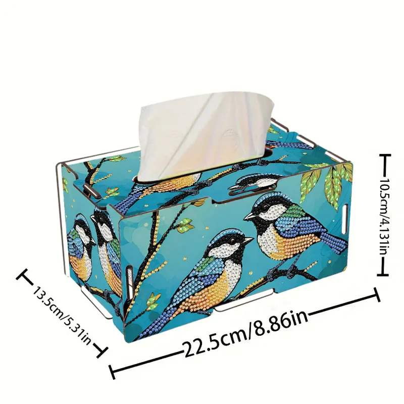 1 مجموعة مناديل رسم ماسية خشبية مصنوعة يدويًا، مجموعة حرفية لتزيين المنزل والمكتب بنمط حيوانات #2