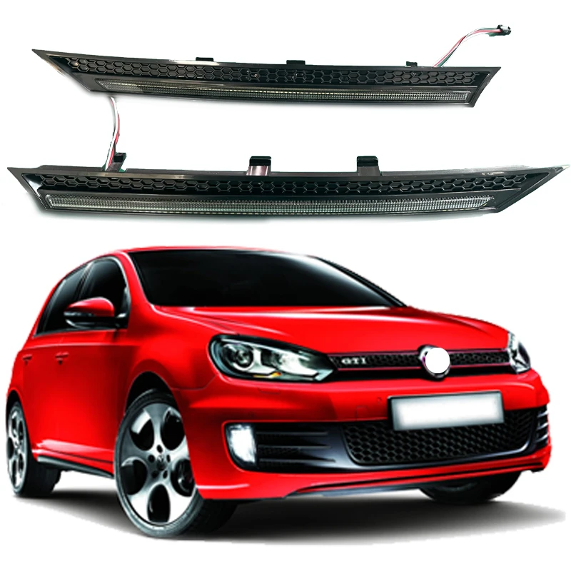 For Volkswagen Golf 6 Front Grille Lamp Front Bumper Headlight Auto Modification Car Accessories HQ