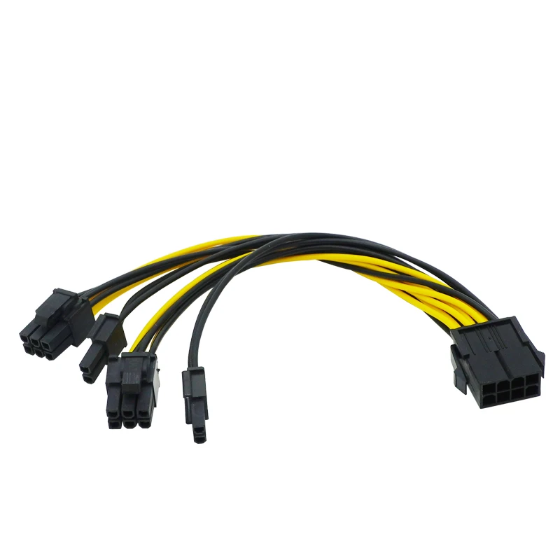 4Pcs 12V EPS CPU 8Pin to Dual 8(6 2) Pin PCIE PCI Express Adapter Power Cable Graphics Card Motherboard PCI-E GPU Splitter Cabl