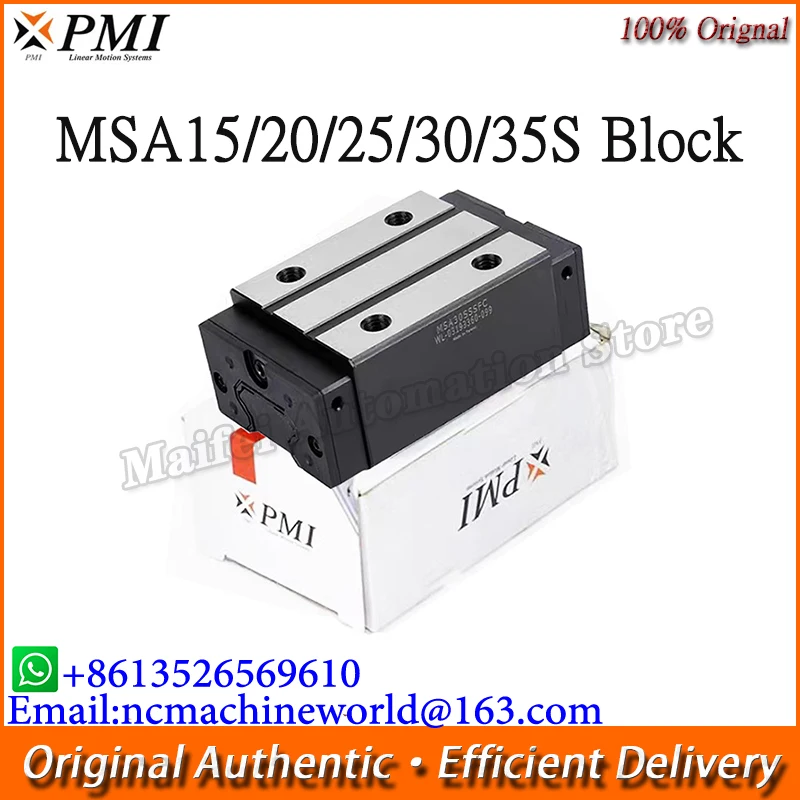 Taiwan PMI MSA15S MSA20S MSA25S MSA30S MSA35S Block MSA15SSFCN  MSA20S-N Linear Guideway Carriage for CO2 Laser Engraving