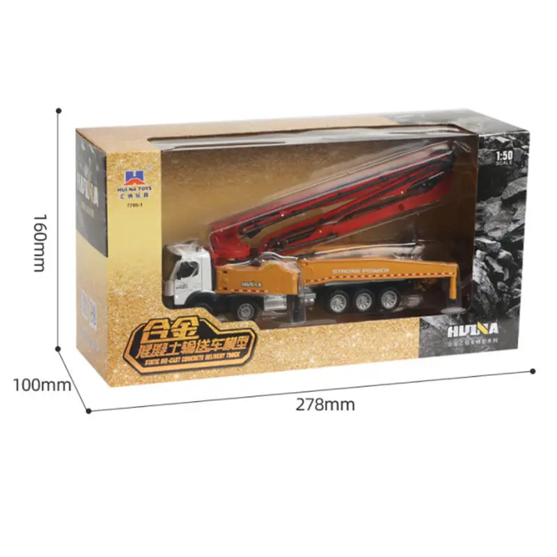 1:50 Druckguss Zement pumpe LKW Modell Metall Beton Förder pumpe LKW Zement Transport Engineering Fahrzeug Auto Modell Kinder Geschenk