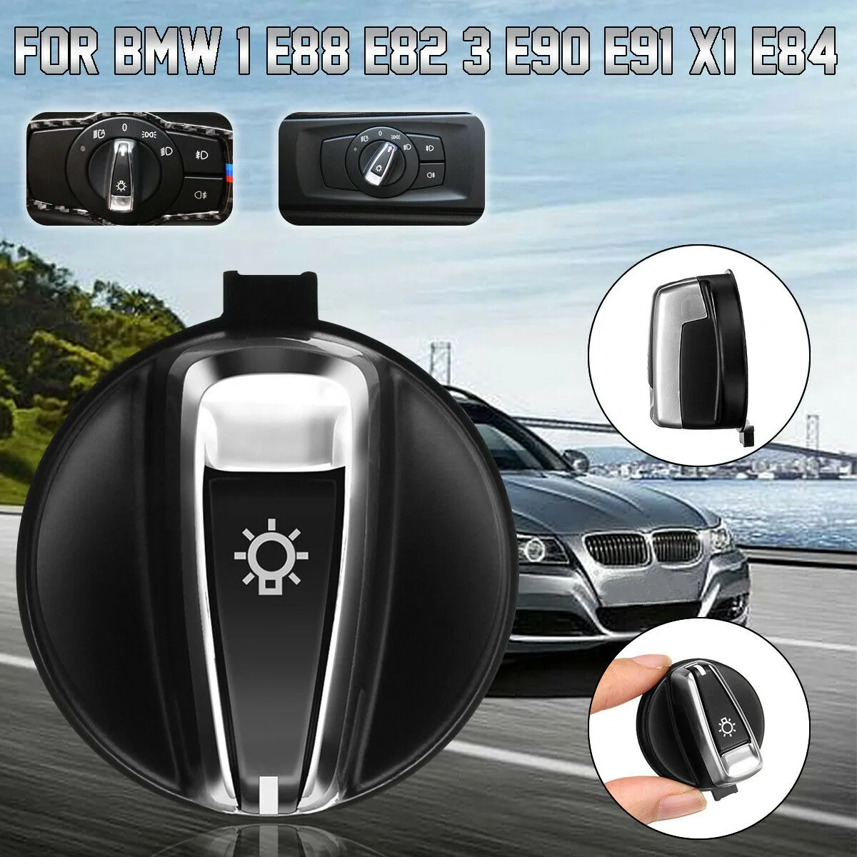 زر تبديل المصباح الأمامي ، بي دبليو 3 سلسلة ، E90 ، E91 ، LCI X1 ، E84 ، E88 ، E82 ،