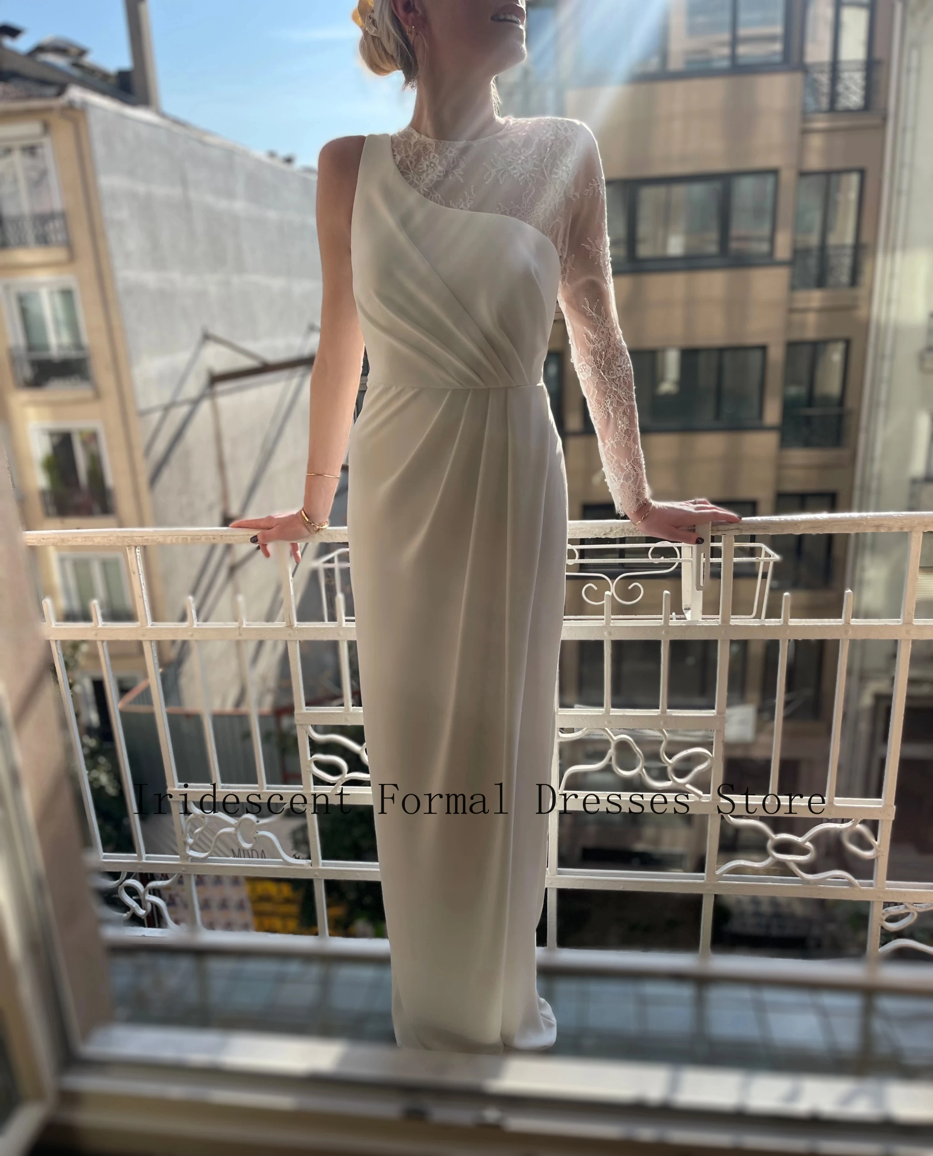 Customized Lace Shoulder Evening Dresses 2026 Patchwork Pleated Party Dress Elegant Long Formal Prom Party Gowns Women Bespoke