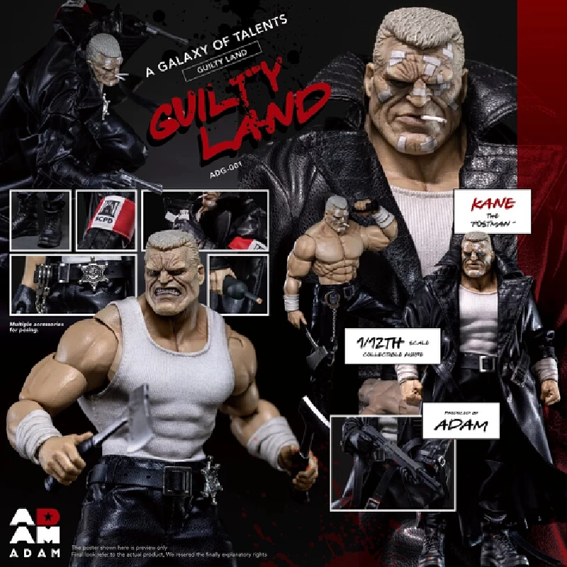 

Genuine Adam City Of Evil Postman Kane 1/12 Action Figure Collection 6inch Collectible Movable Model Birthday Gift