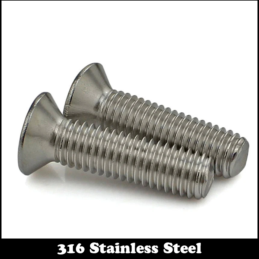 M6*20 M6x20 M6*25 M6x25 M6*30 M6x30 M6*35 M6x35 304 316 Stainless Steel Phillips Cross Recessed Countersunk CSK Flat Head Screw