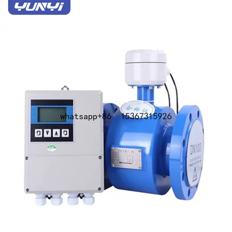 dn 100 wall mounted split type electromagnetic digital water flowmeter with remote access