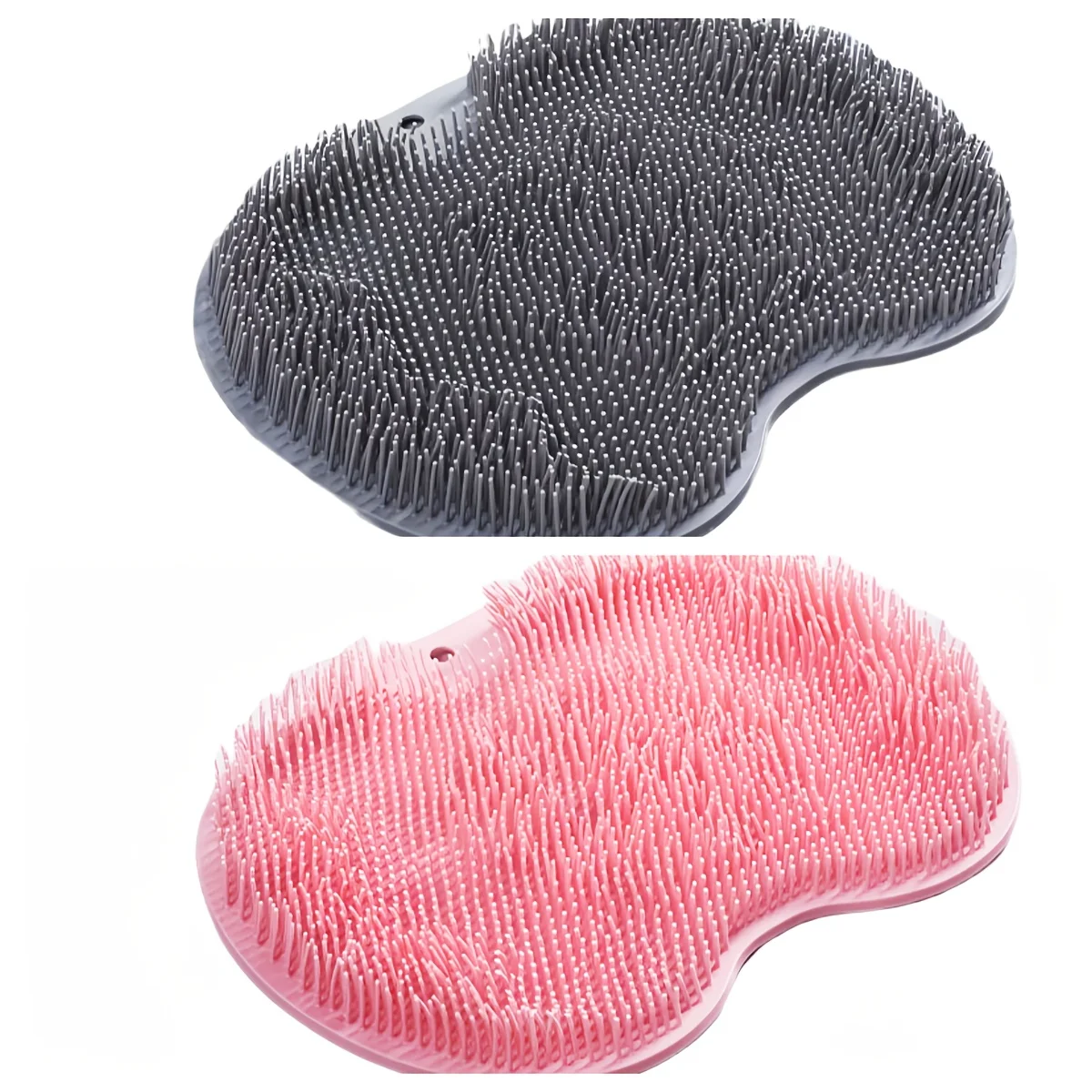 2pcs Shower Cleaning Brush, Wall-Mounted Back Foot Bath Massage Pad,Bathroom Washing Mat Brush with Suction Cup bath brush