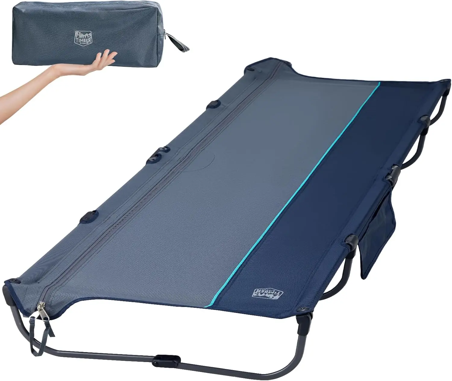 

Quick Set-Up Camping Cot, Lightweight Aluminum Folding Bed with Carry Bag for Travel & Outdoors, Supports 225lbs