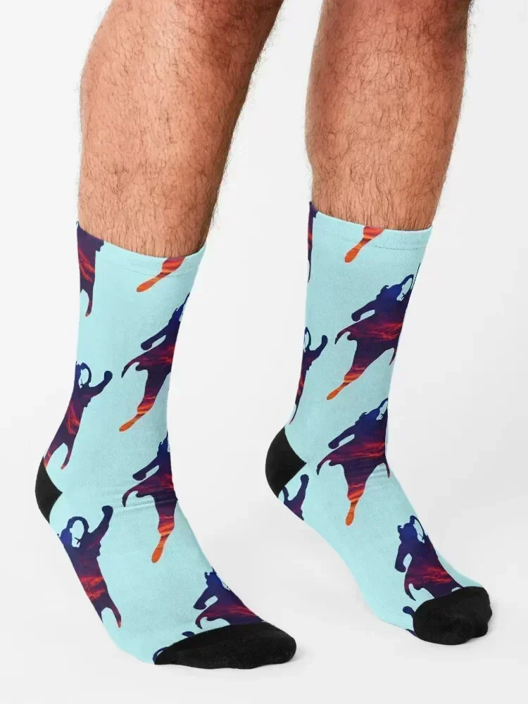 Girl of Steel Silhouette Socks winter thermal cotton Thermal man winter bright garter Socks Male Women's