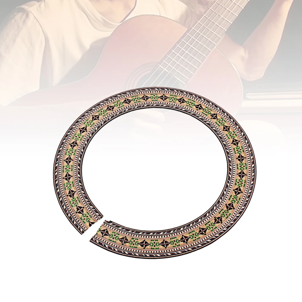 

Curved Wood Strips for Guitar Rosette 92Mm Sound Hole Inlay Decal Smooth Finish Easy Installation No Sound Interference Fits
