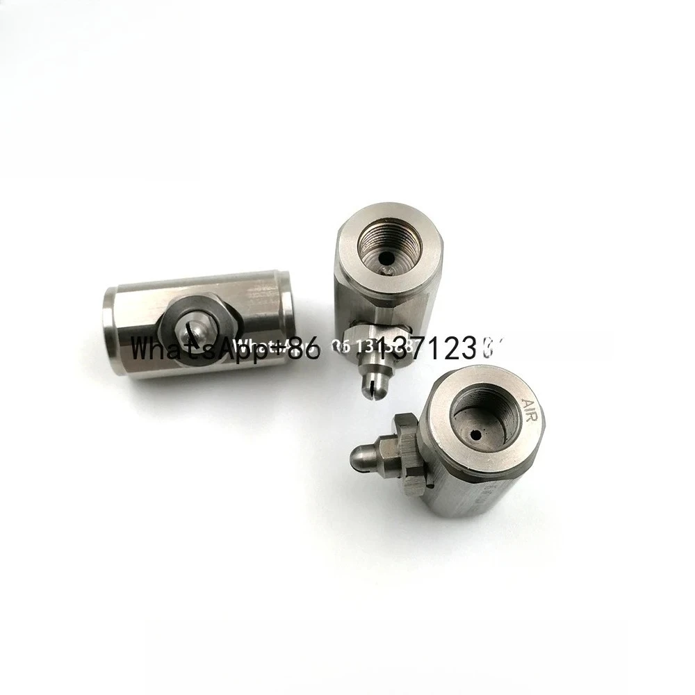 Stainless Steel Internal Mixing Air Atomizing Nozzle, Side Liquid Inlet Two-Fluid Mist Spray Head for Industrial Humidification
