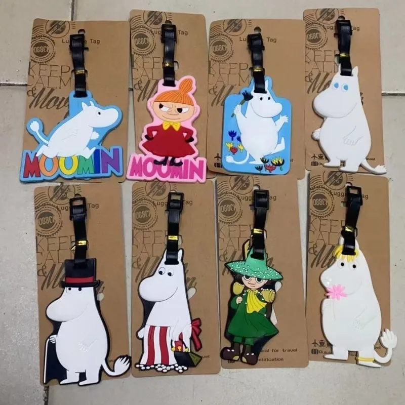 

Moomin PVC Luggage Tags Little My Snufkin Anime Action Figures Cute Cartoon Character Pendant Anime Merchandise Decoration Gifts