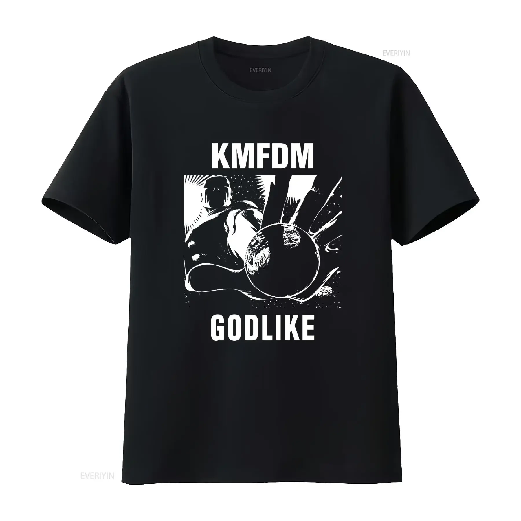 KMFDM Band Godlike T Shirt Full Sizes from S to 5XL Bold Design High Quality Print vintage Washed Comfortable graphic Unisex