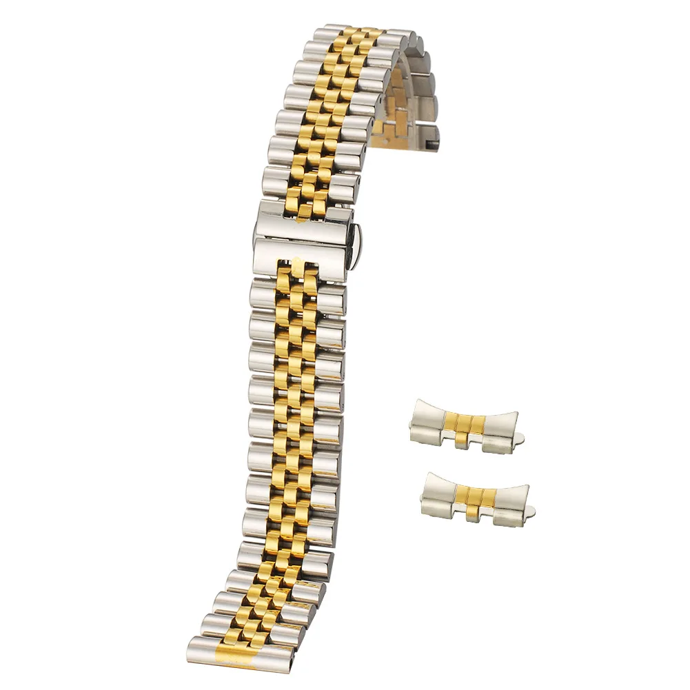 Fit Datejust Log Series Jubilee Watch Band 12 13 14 16 17 18 19 20 21 22mm Stainless Steel Strap Bracelet Flat Arc Interface image 3