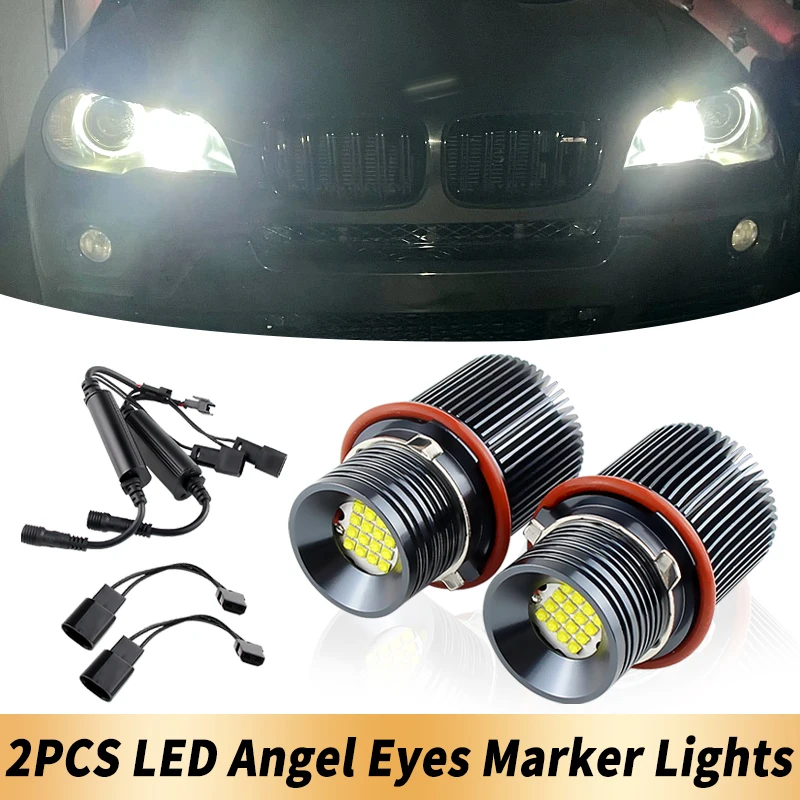 2 قطعة LED عيون الملاك 160 واط Canbus لسيارات BMW E90 E91 328i 335i 2009-2011 LCI أبيض أحمر أزرق غير زينون المصابيح الأمامية اكسسوارات السيارات