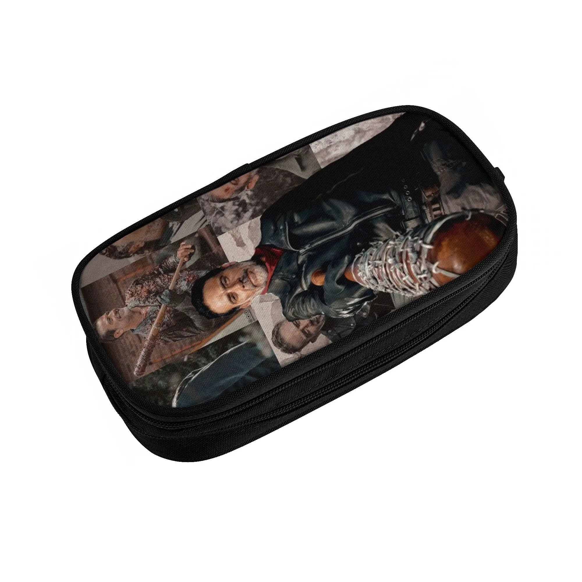 Cute The Walking Dead Pencil Cases for Girls Boys Horror Zombie TV Show Large Capacity Pen Box Bag Stationery