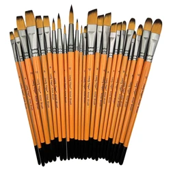 6pcs Artist Paint Brush Set Professional Anti-Shedding Tips Paintbrushes For Acrylic Oil Watercolor Acrylic Painting