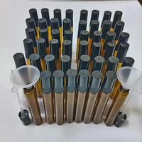 Venta al por mayor 48/Uds de alta calidad 10ml botella de Perfume de vidrio transparente Mini botella de Perfume para hombres y mujeres elementos esenciales de viaje