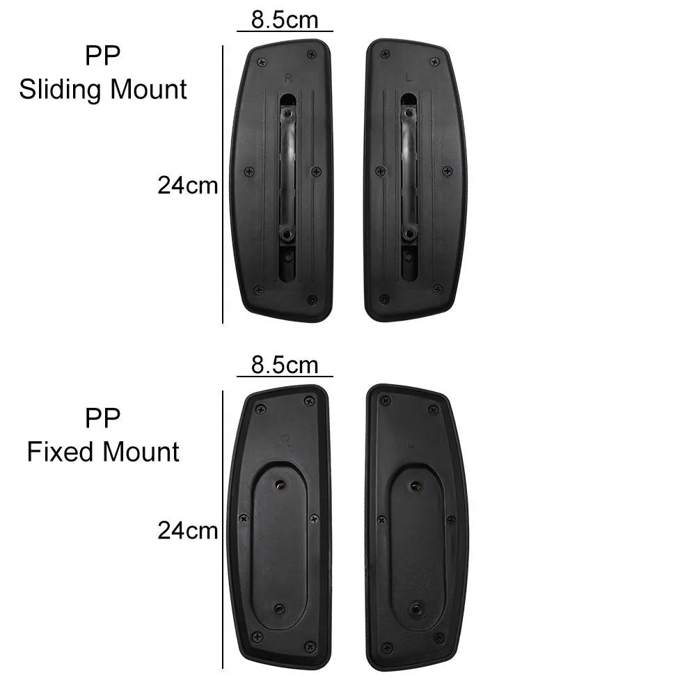 1Pair Easy Installation Office Chair Replacement Armrest Fixed/Sliding Mount Detachable Desk Chair Arm Pads with Mounting Hole