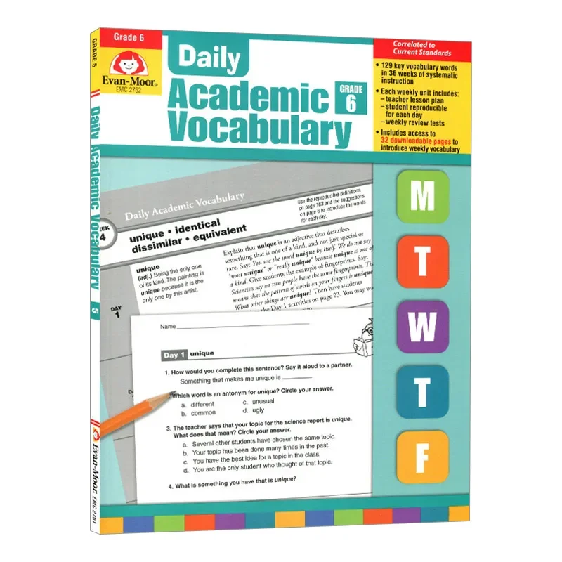 

Evan-Moor Daily Academic Vocabulary, Grade 6 TE Workbook,aged 9 10 11 12, English book 9781596732056