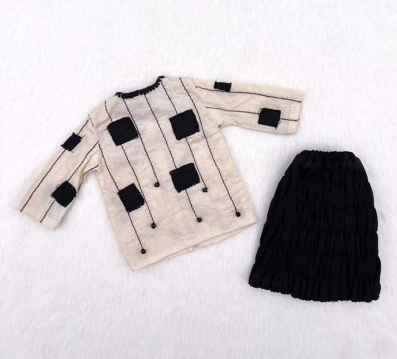 

2026 Dula Doll Clothes Dress Hand-stitched black and white skirt Blythe ob24 ob22 Azone Licca Josh 1/6 Doll Accessories