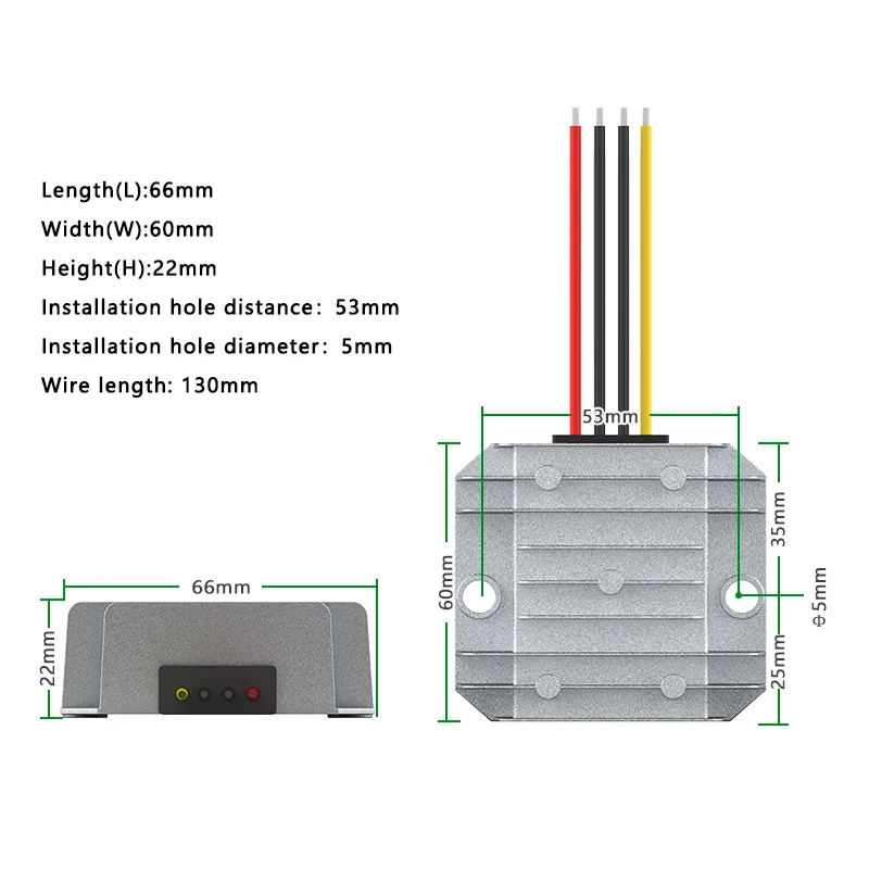 24V to 48V DC power converter 12V to 36V 48V 53V 60V boost module onboard monitoring switch power supply