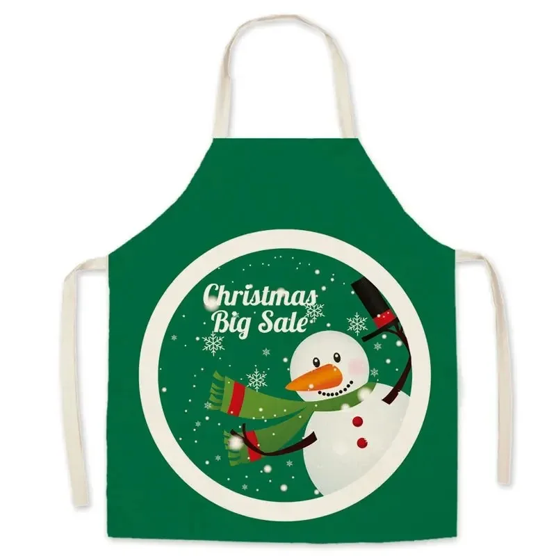 New Christmas apron Christmas party decorations kitchen cooking parent-child apron children's painting anti-fouling apron