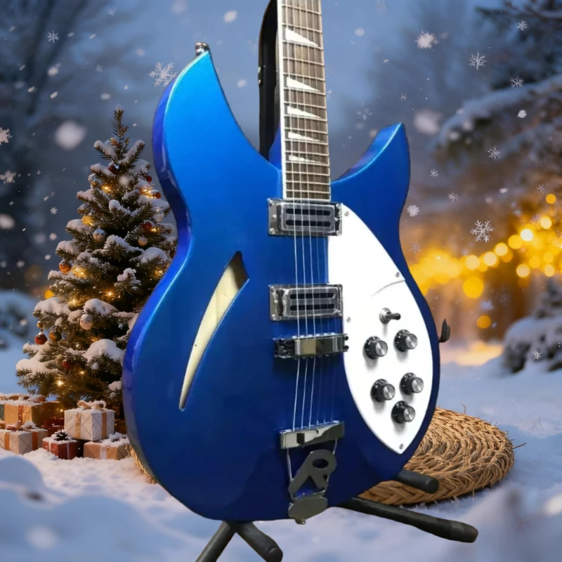 

Горячие медиаторы, ярко-синяя электрогитара 330, бесплатная доставка, 22 лада, подходит для начинающих и профессионалов, подарок с Рождеством