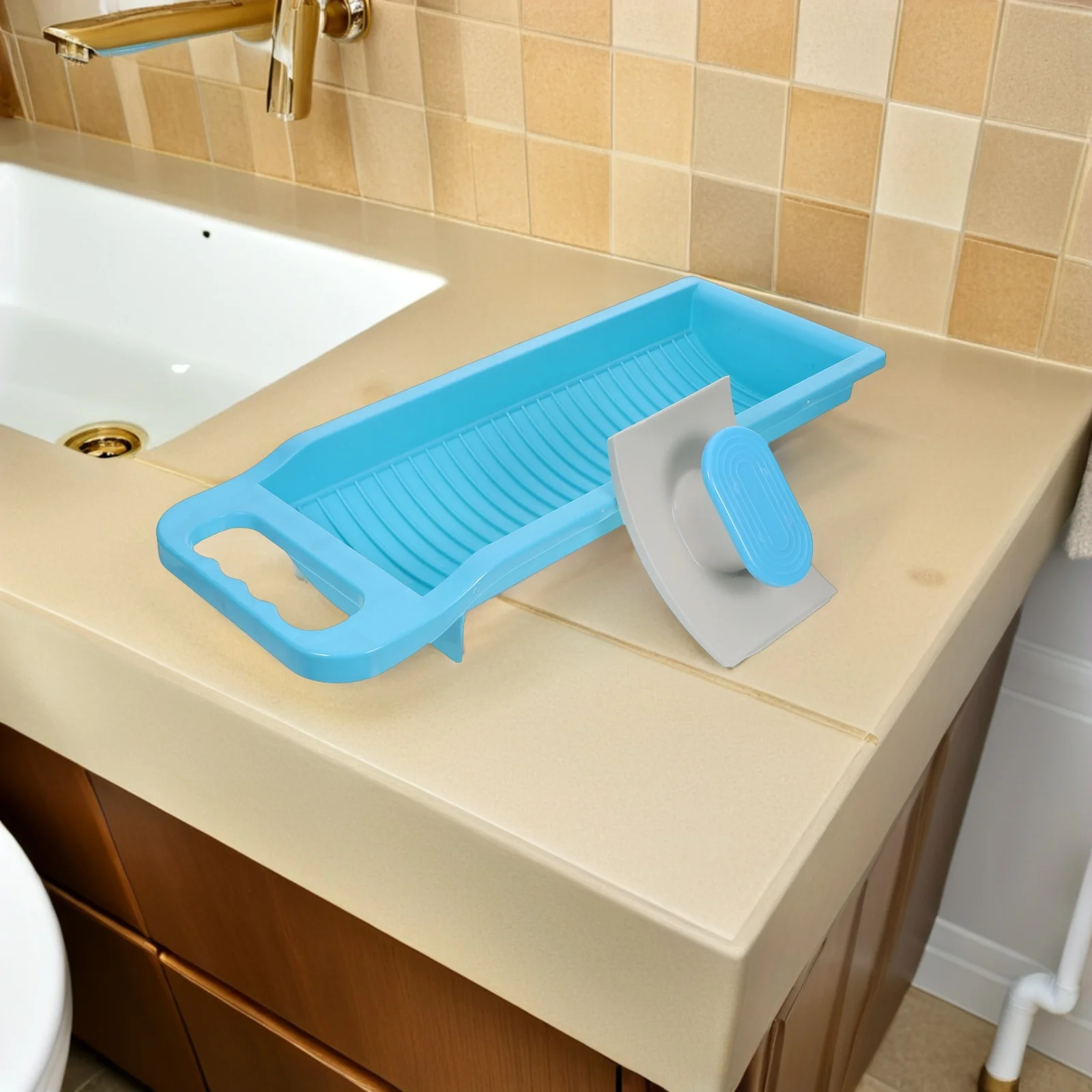 Mini planche à laver en PP Durable, lavage des mains, poignée suspendue, Portable, vêtements de voyage, outil de nettoyage et de récurage