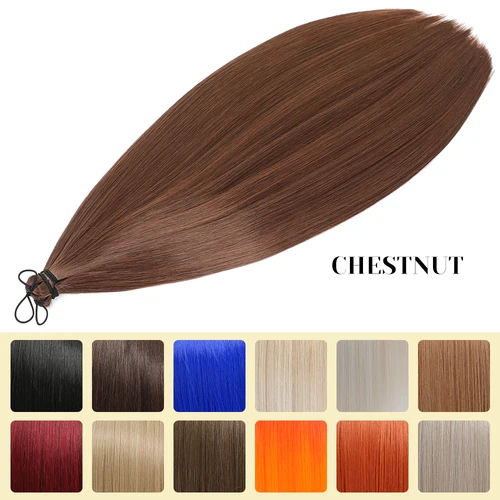 Mechones de pelo de poni liso Ariel de 28 pulgadas, 3 uds., trenzas de ganchillo, pelo trenzado sintético, extensiones de cabello de ganchillo Rubio degradado