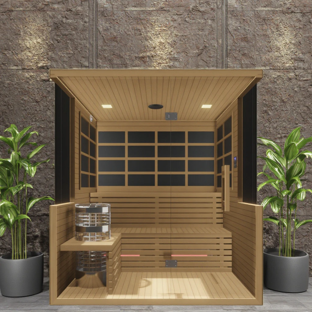 

High-end High-quality Customized Solid Wood Fashion Sauna, Steam Room