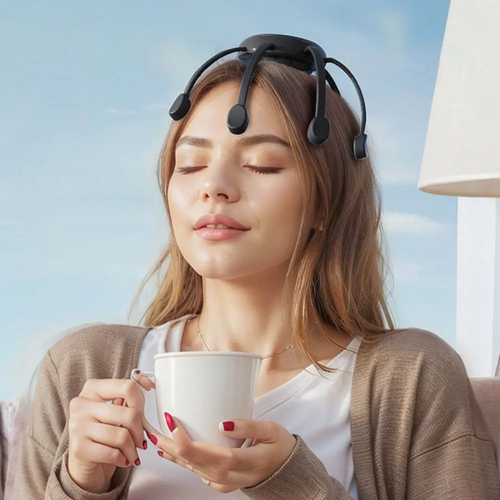 Portable Head Massage Claw Electric Scalp Stimulator Adjustable Gear Vibrating Relaxation Apparatus For Daily Stress Relief