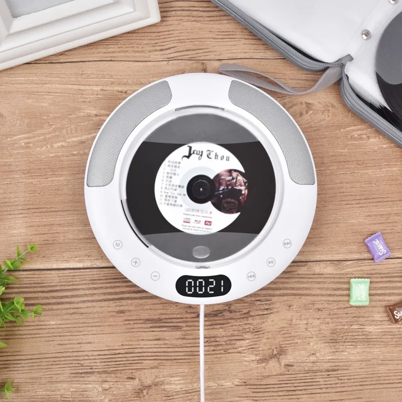 Wall-mounted cd player, bluetooth stereo, integrated walkman, small album record player for external music